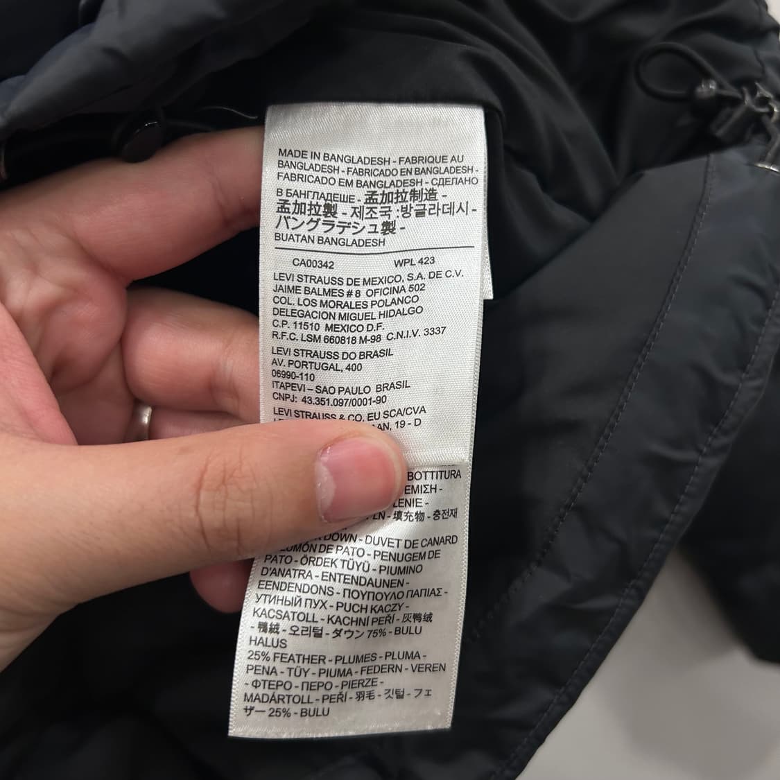 리바이스 레드탭 체스트포켓 푸퍼 퀼팅 자켓 상품이미지5