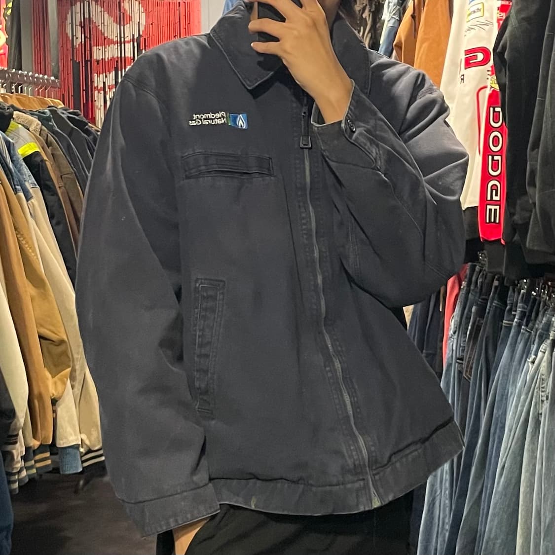 [IM] VTG 빈티지 네이비 카라 워크자켓 상품이미지3