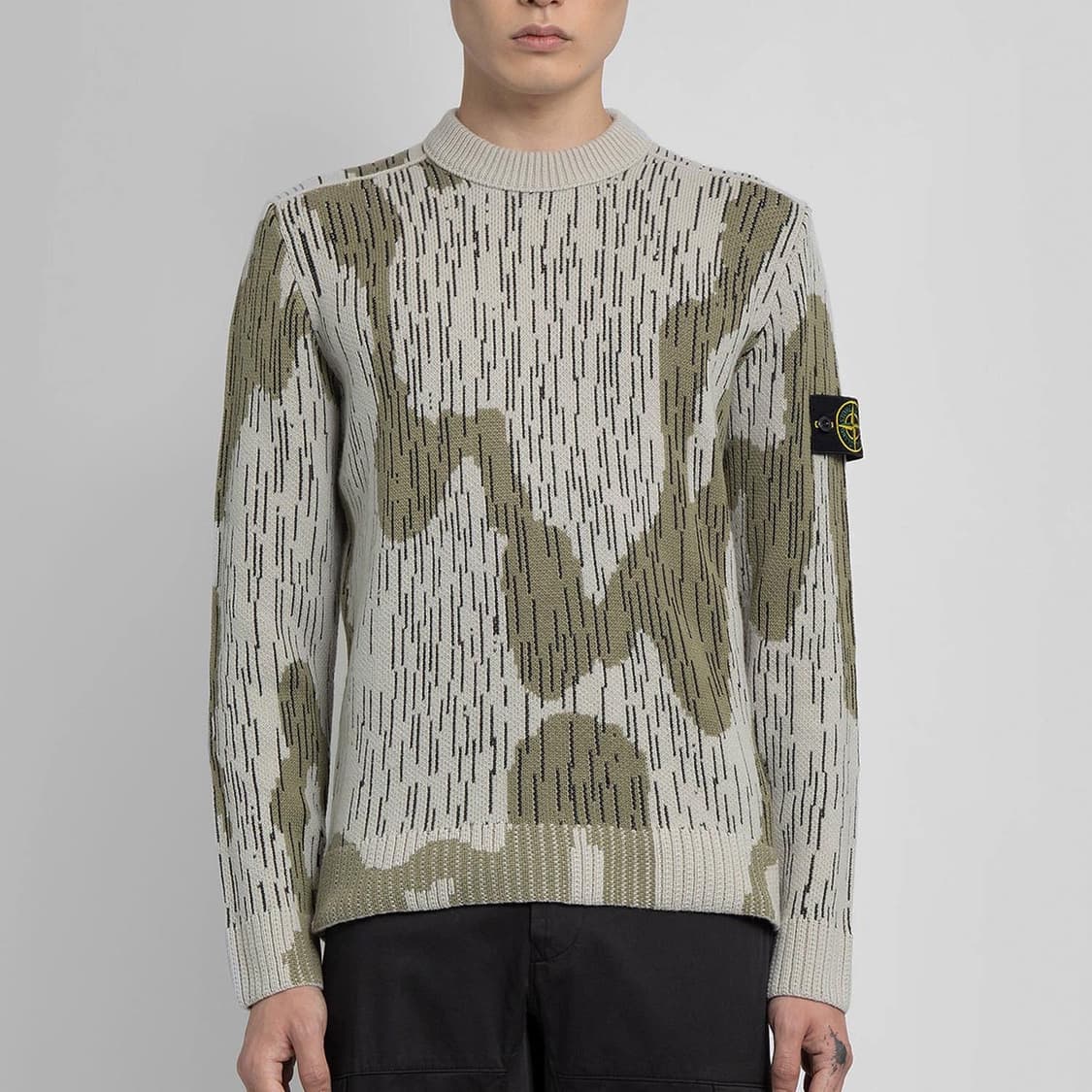스톤아일랜드 레인 카모 자카드 크루넥 니트 상품이미지4