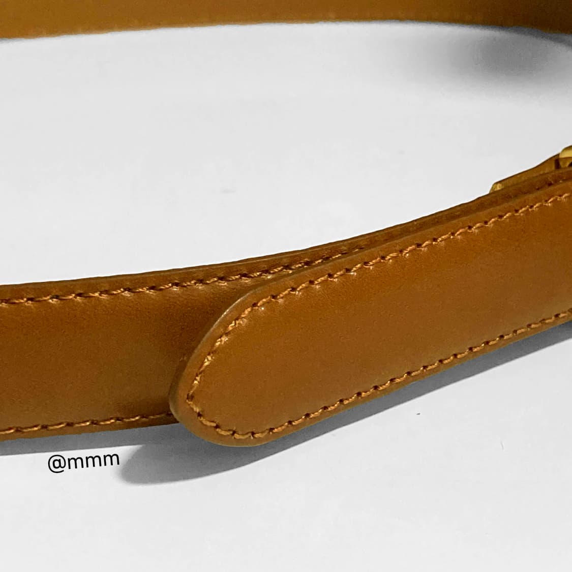 [Unisex]골드링 이태리 가죽 벨트 카멜 상품이미지7