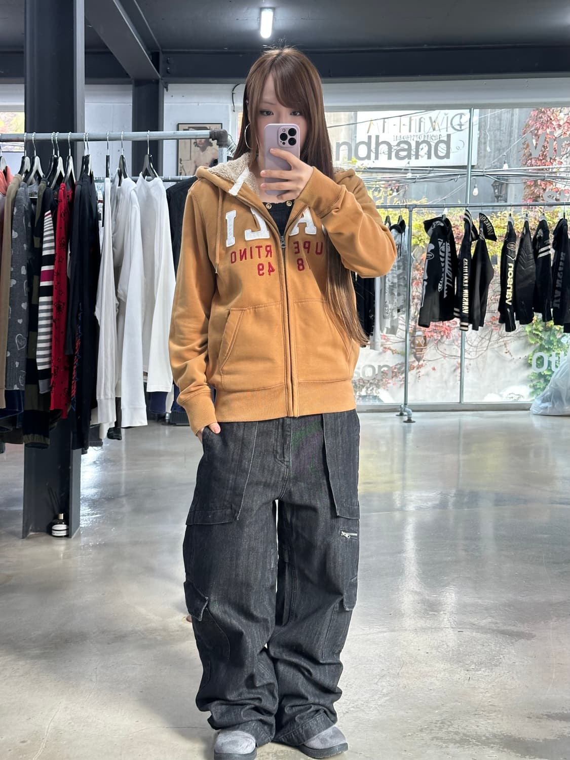 후아유 울프죠 후드집업 상품이미지2