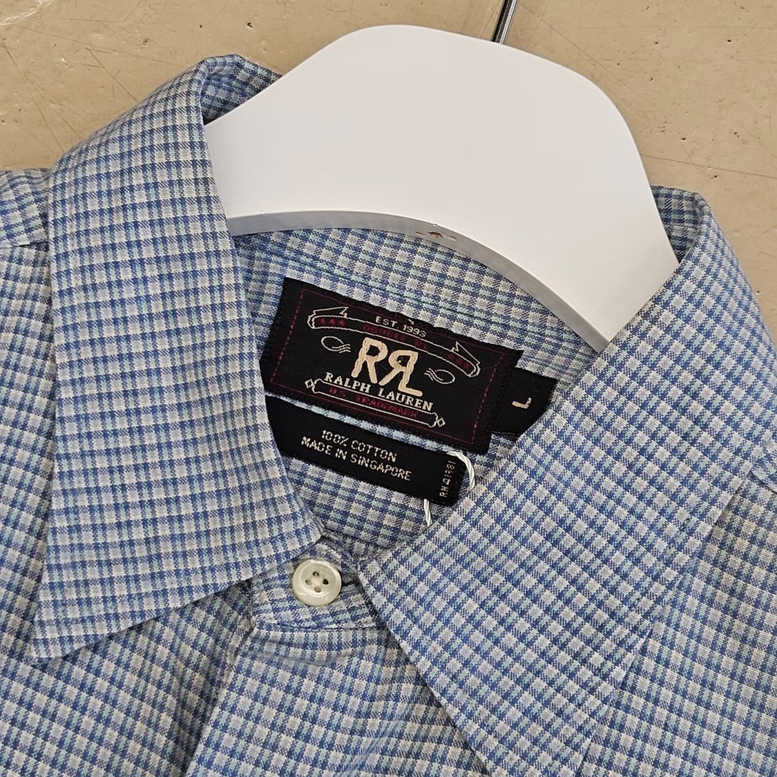 RRL DOUBLE RL 알알엘 더블알엘 풀오버 체크 셔츠 XL 착샷있음 상품이미지5