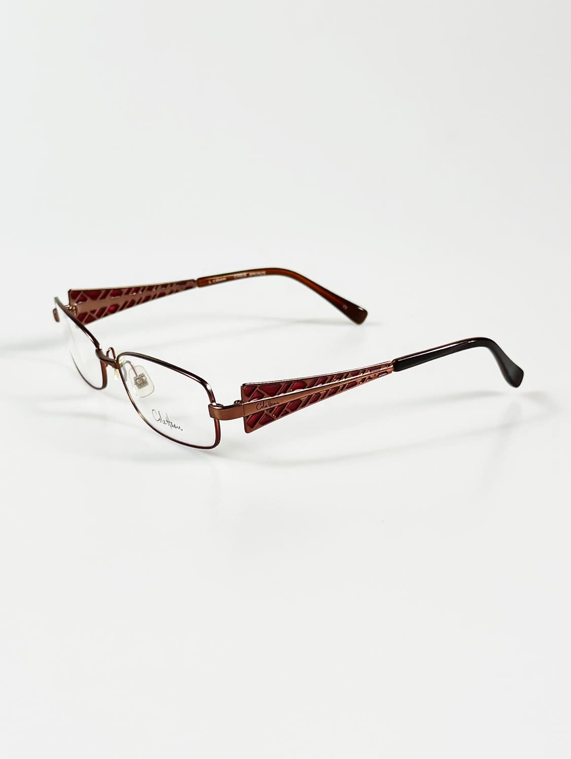 Cole Haan 슬림 스퀘어 브론즈 메탈 프레임 빈티지 안경 상품이미지3