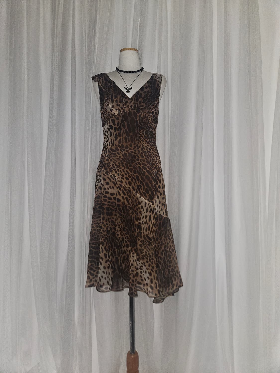 mica 레오파드 오네갸루 드레스 상품이미지1