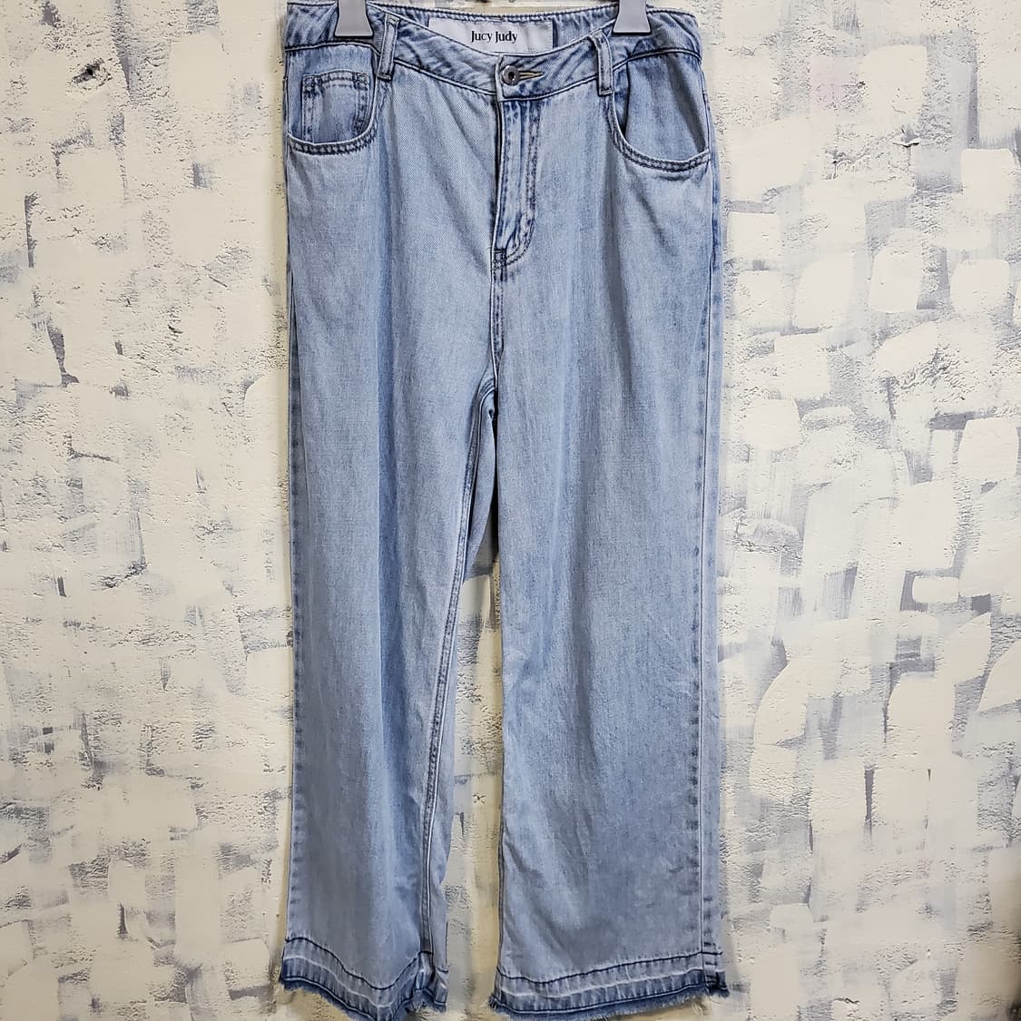 쥬시쥬디 연청 데님 와이드 팬츠  상품이미지1