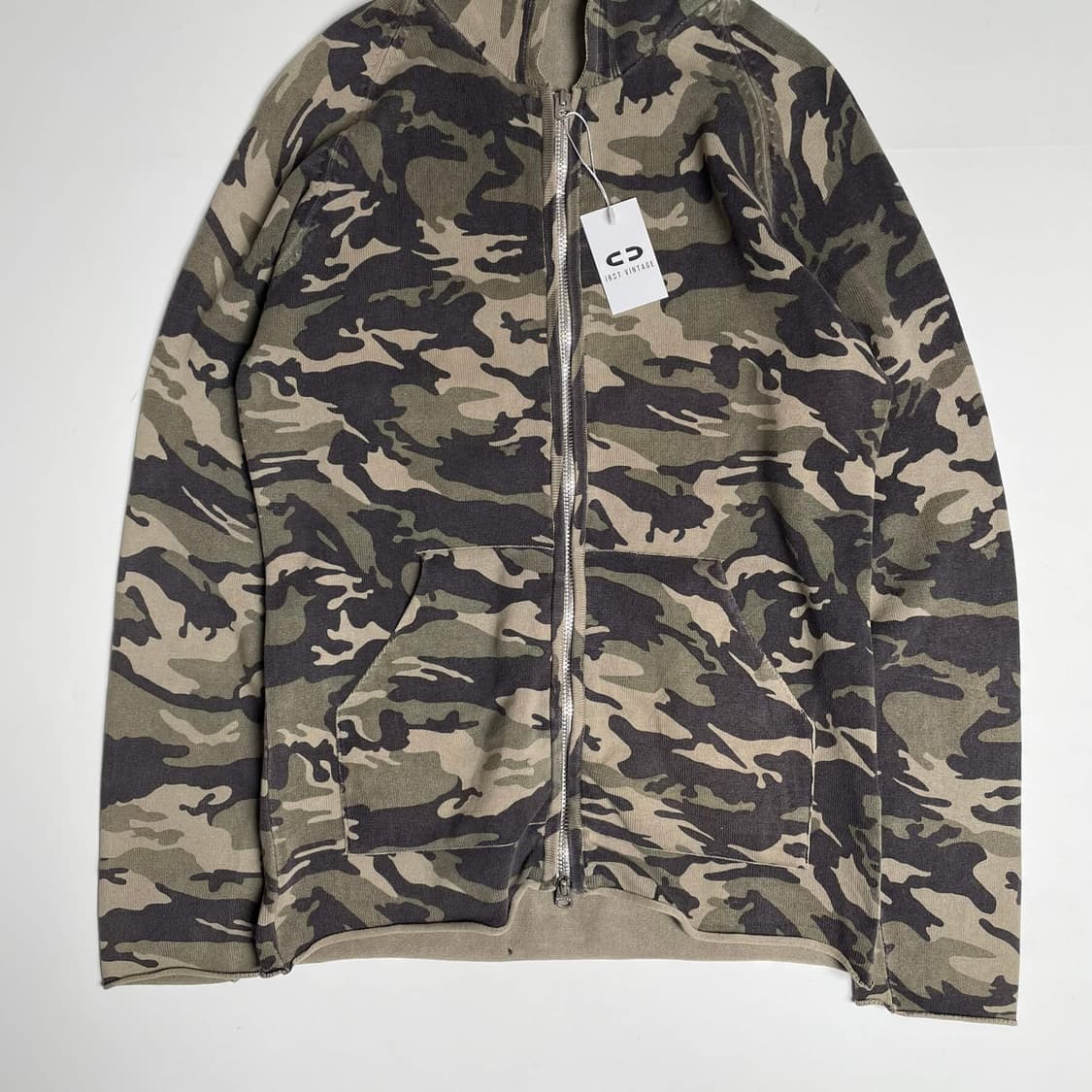 카모플라쥬 패턴 집업 후드 상품이미지4