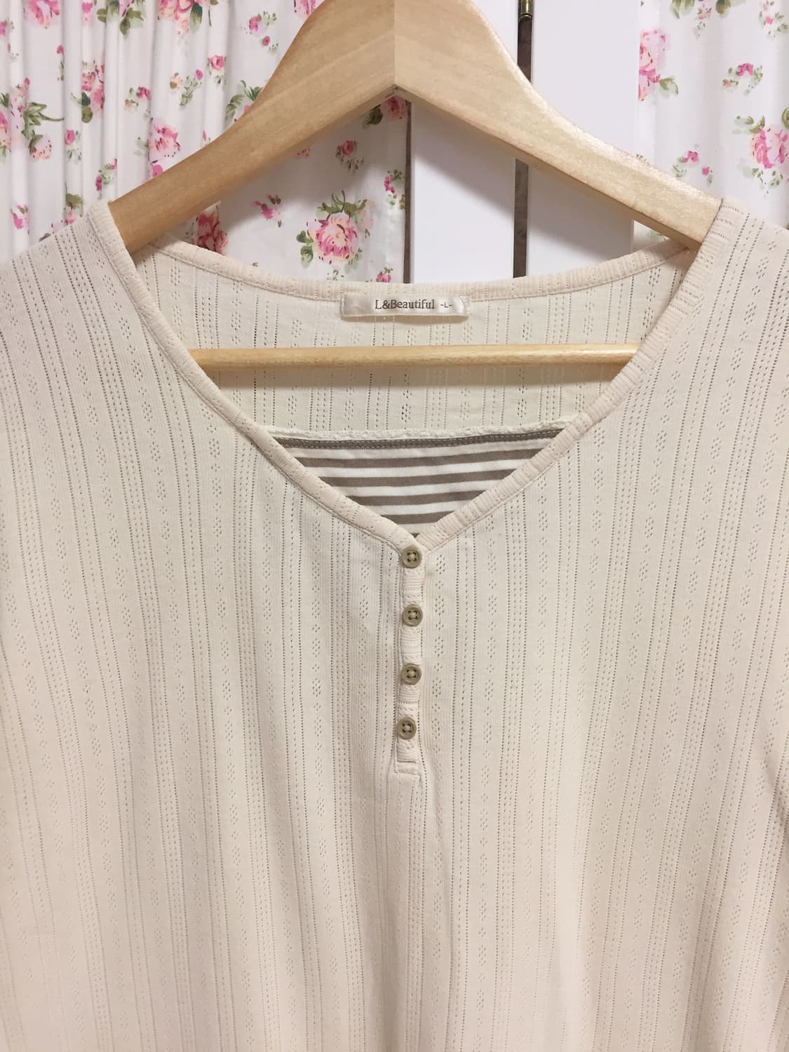 빈티지 모리걸 스트라이프 레이어드 반팔 상품이미지2