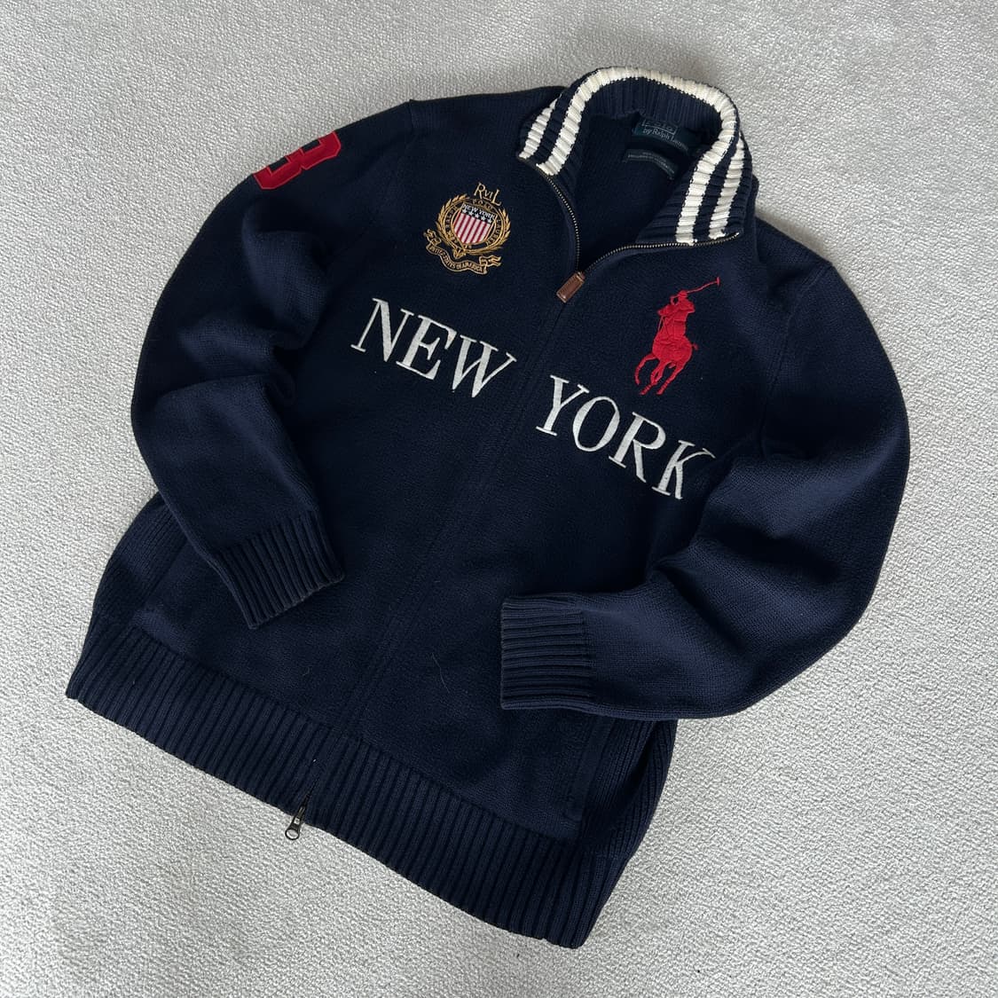 폴로 랄프로렌 치프키프 뉴욕 집업 가디건 네이비 L 상품이미지1