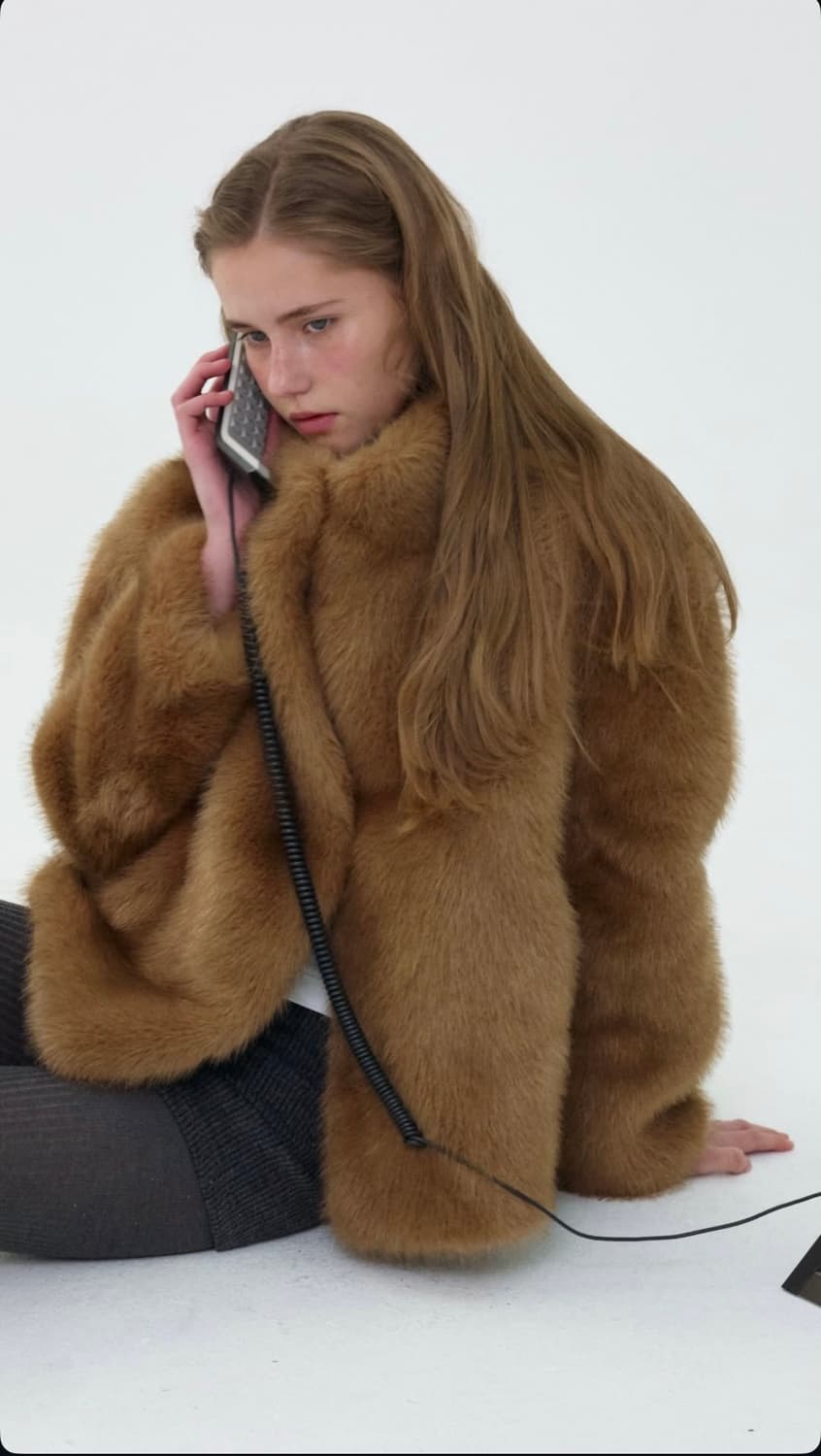 리본빛 코코 퍼 자켓 ribbonbit coco fur jacket 상품이미지2