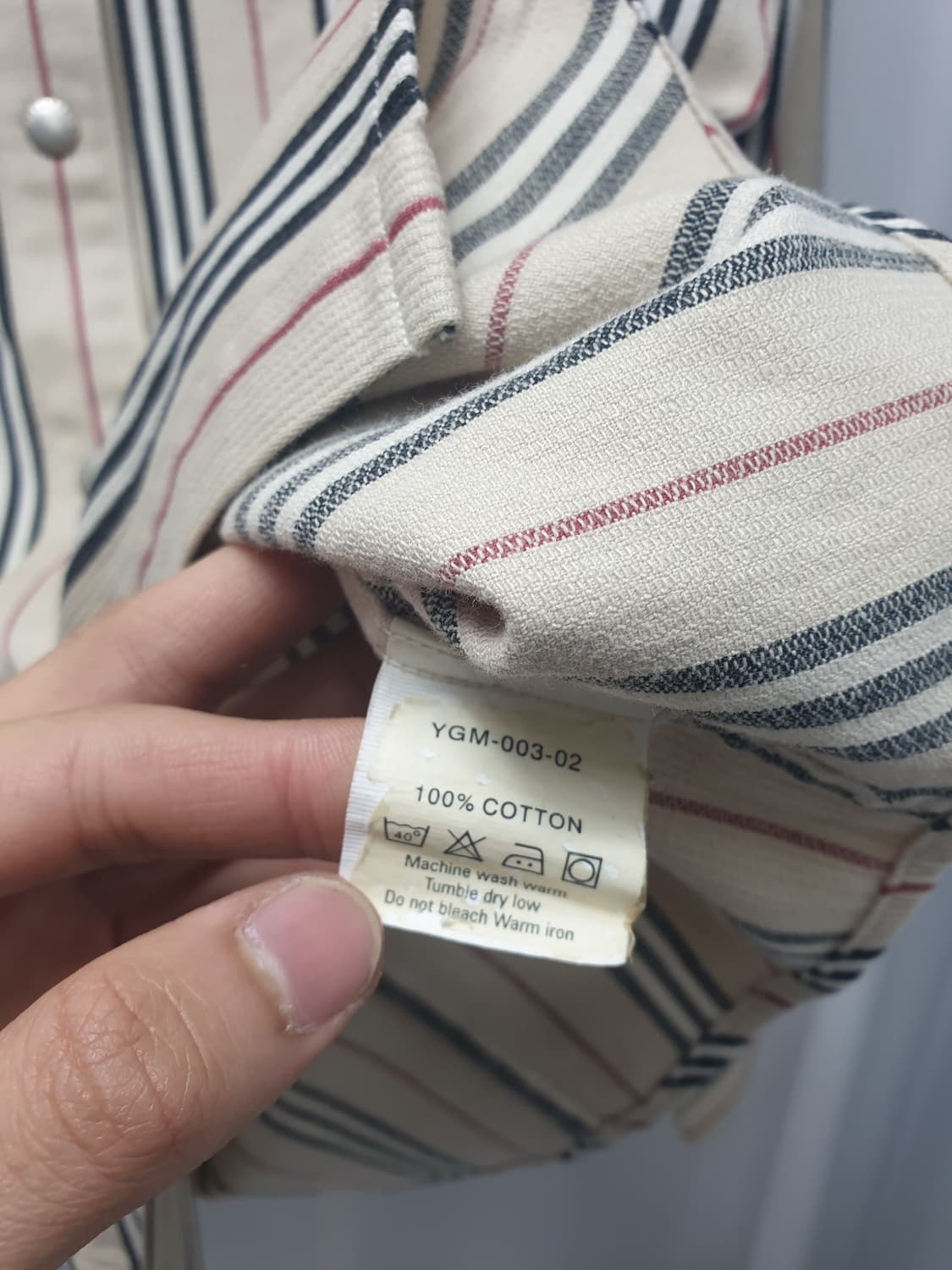 버버리 똑딱이 스트라이프 셔츠자켓 M 상품이미지5