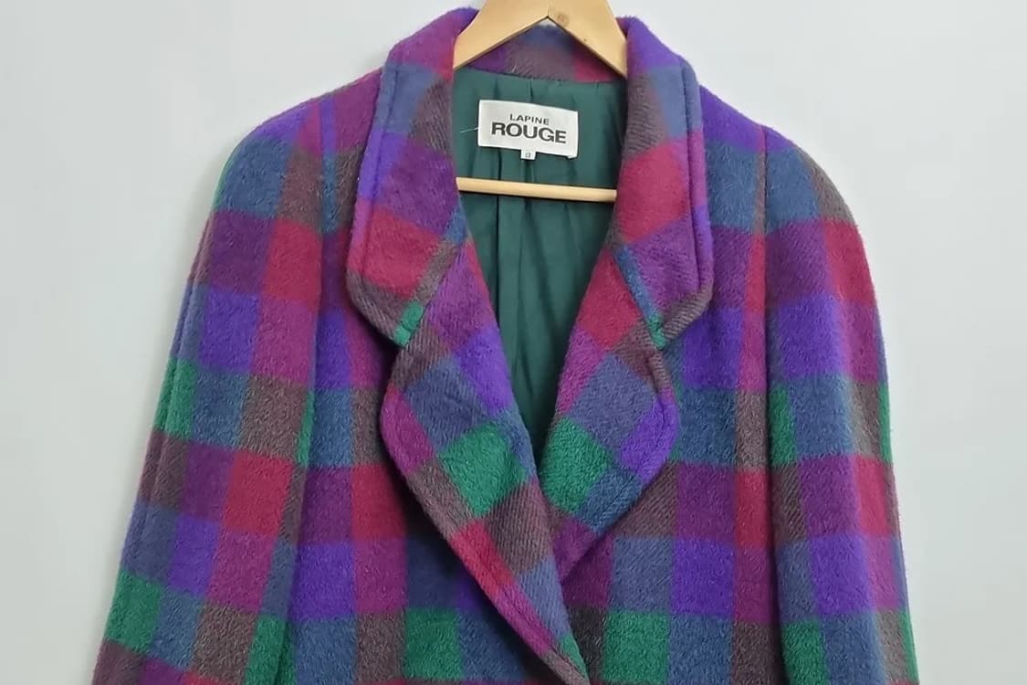 LAPINE ROUGE 빈티지 체크 더블 코트 [13] 상품이미지3