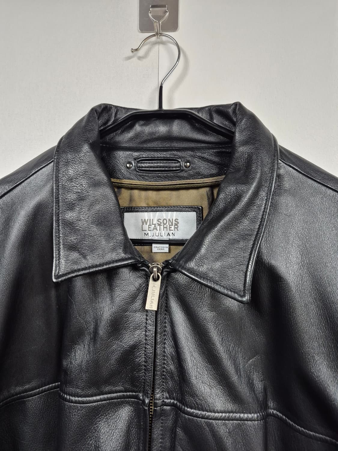 Wilson leather 오버핏 남성 소가죽 사첼 가죽자켓 상품이미지3