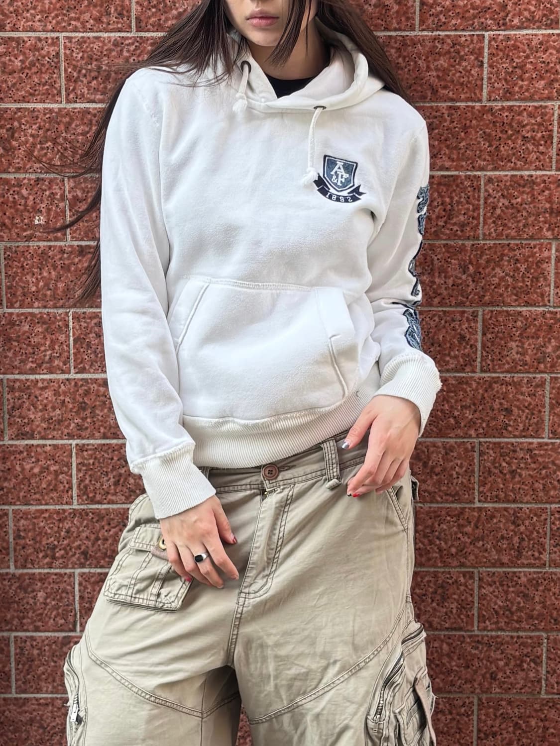 아베크롬비 A&F 화이트 후드티 상품이미지3