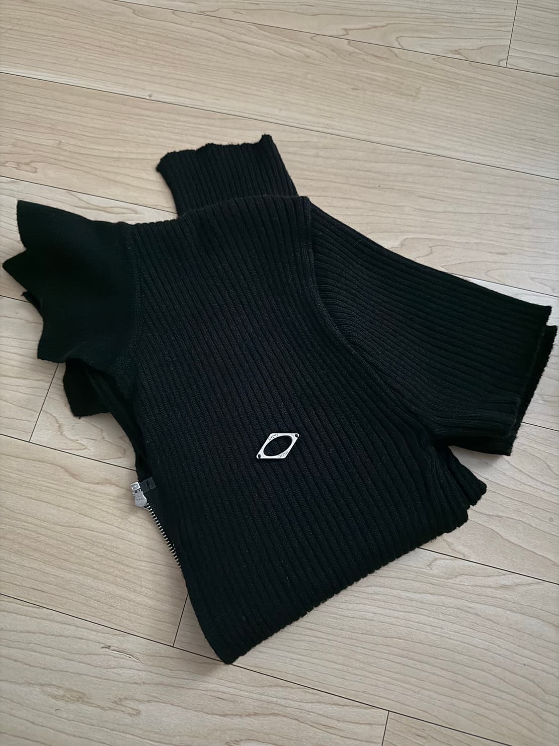 Mschf knitted two tone short sleeve 상품이미지2