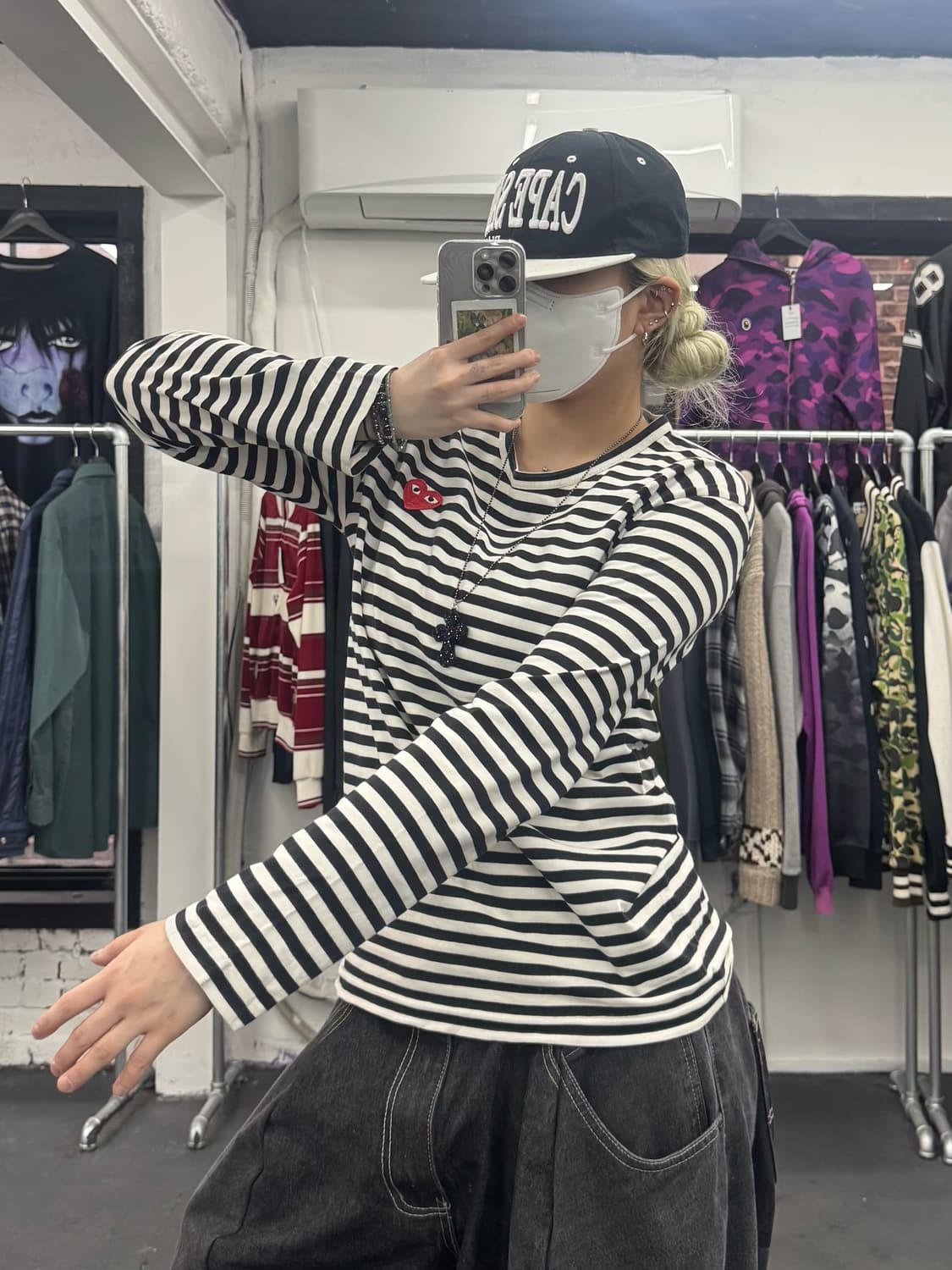 꼼데가르송 스트라이프 롱슬리브 상품이미지4