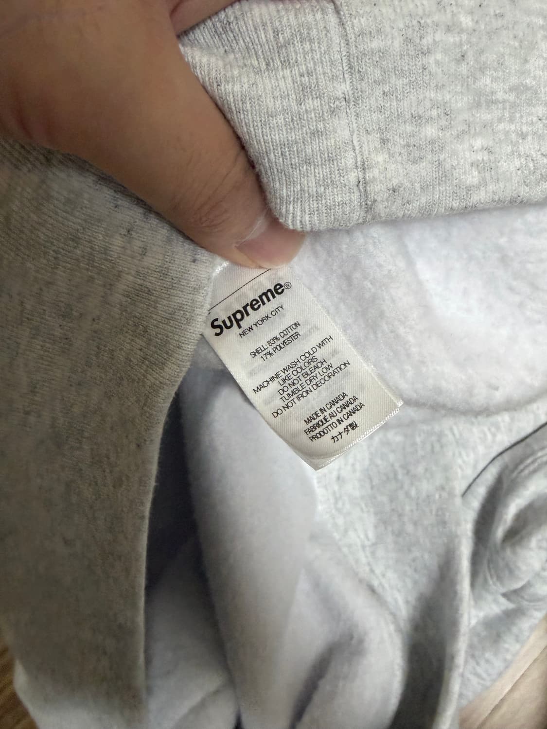 슈프림 스몰 박스 후드[애쉬 그레이] 상품이미지5