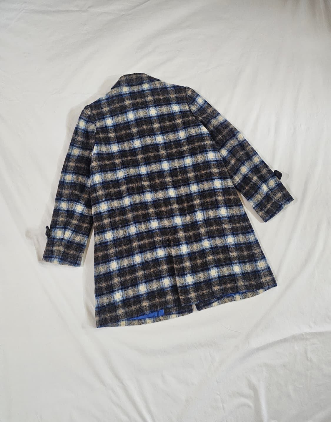 To b by agnes b 아네스베 프렌치 빈티지 모리걸 체크 코트 상품이미지4