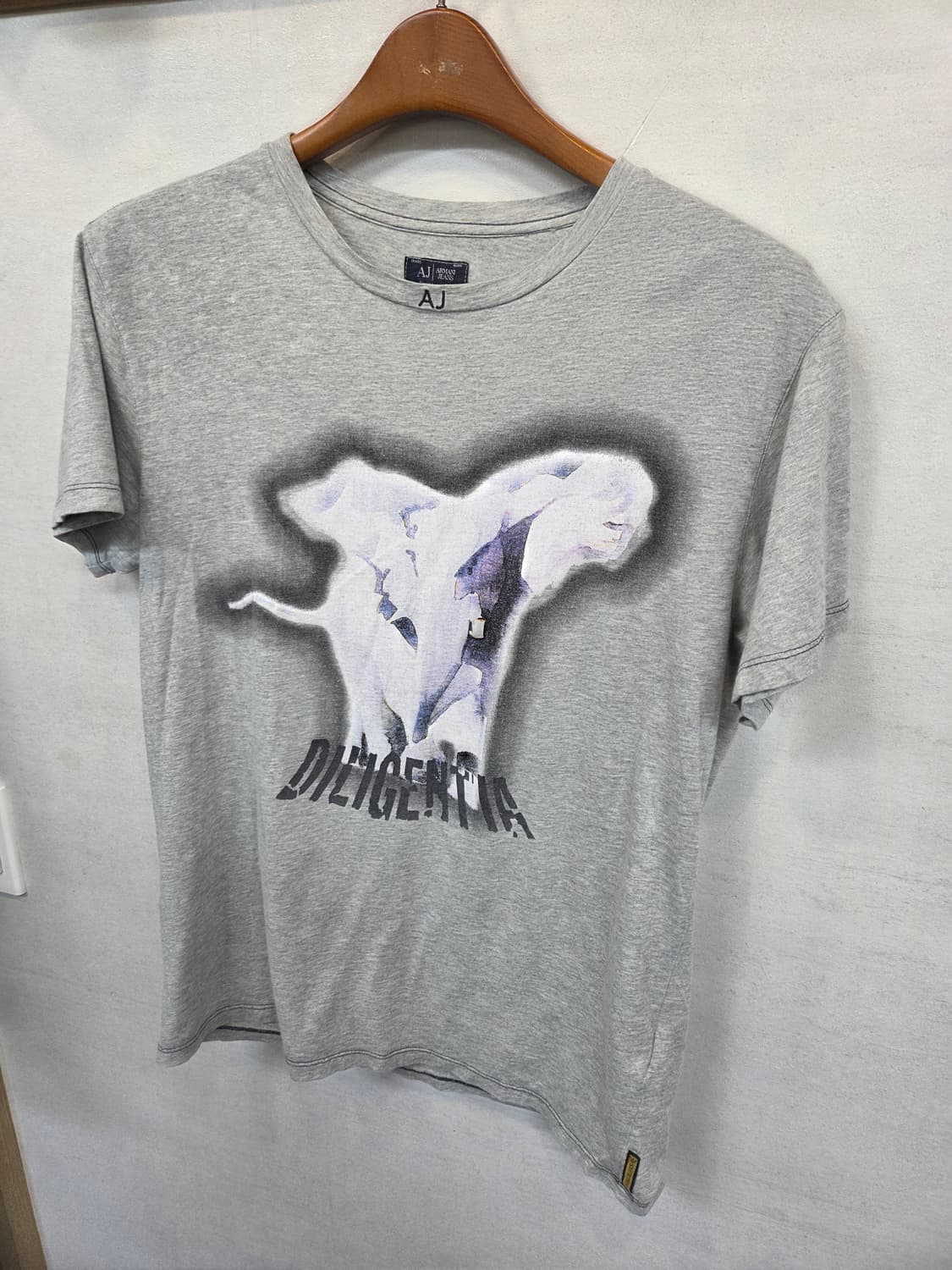 아르마니 진스 레터링 엘리펀트 그래픽 반팔 m 상품이미지6