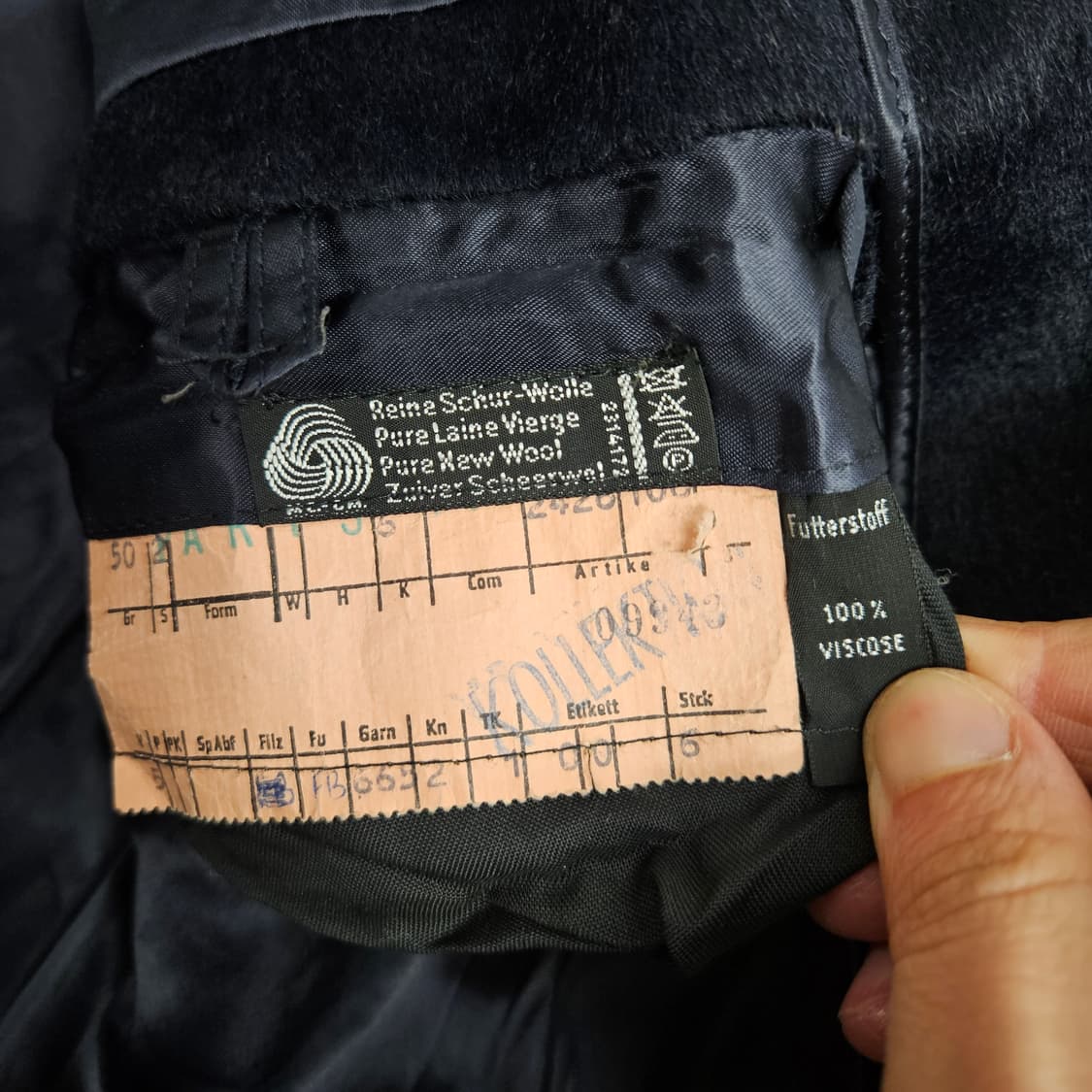 빈티지 버진울 송치 코트 상품이미지7