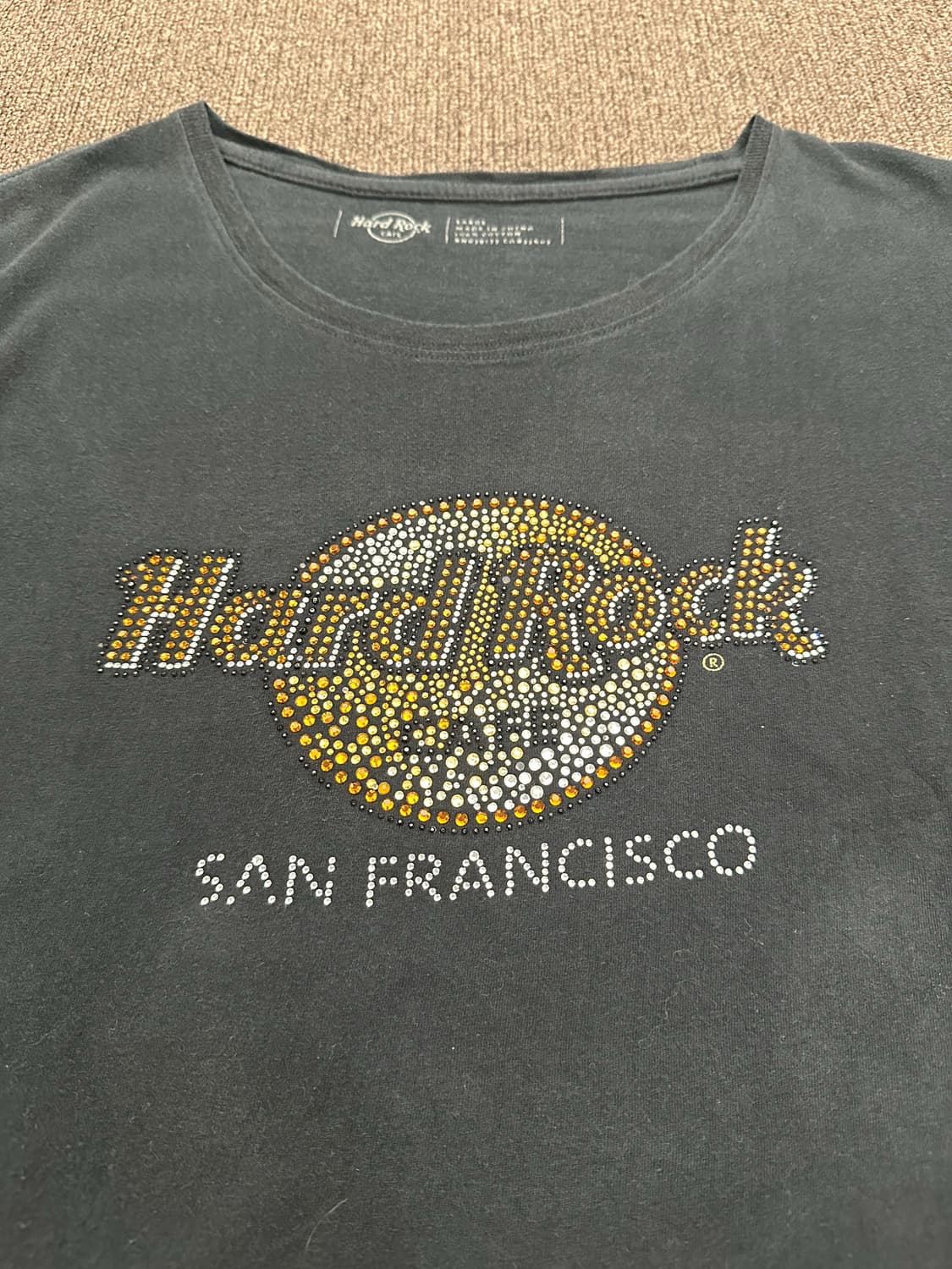 L)Hard Rock 비즈 로고 블랙 반팔 상품이미지2
