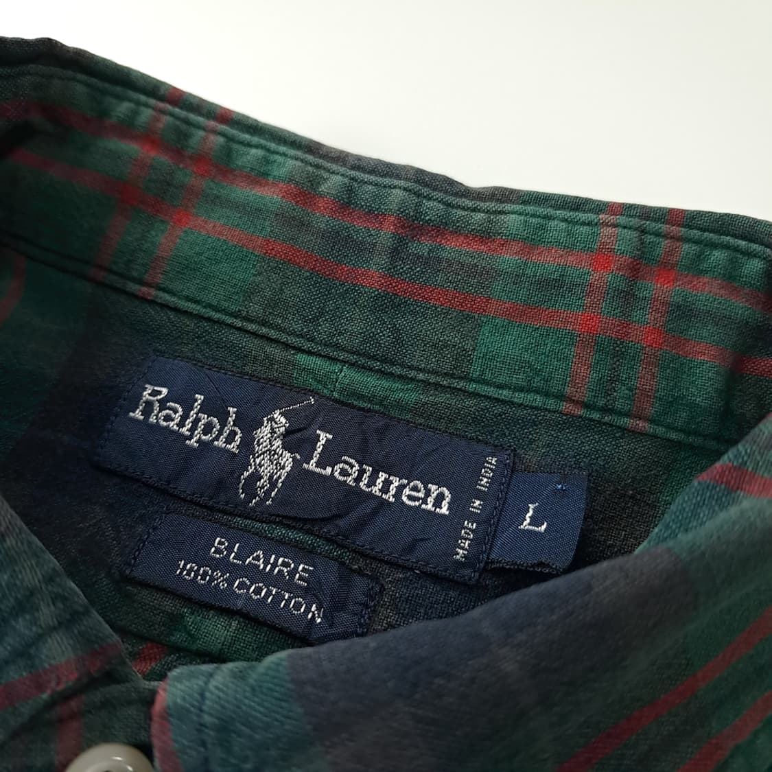 CK265 L 폴로 90s 클래식 타탄체크 셔츠 남방 상품이미지3