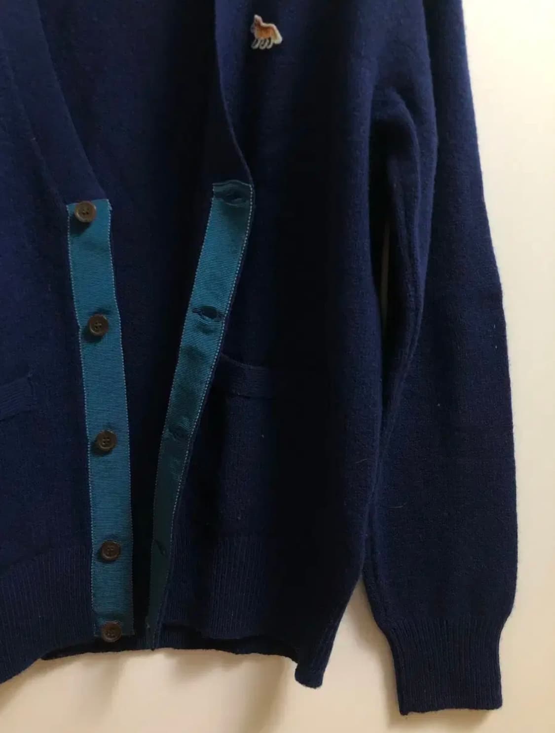 메종키츠네 정품 램스 울 가디건 상품이미지4