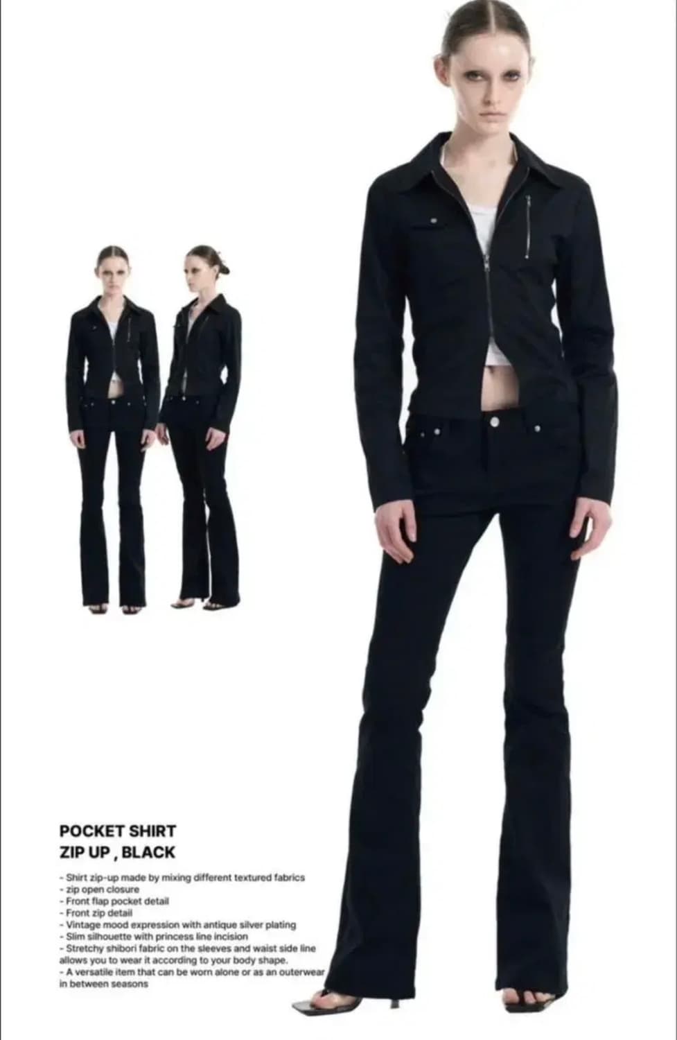 보헤미안서울 포켓 집업 셔츠 상품이미지1