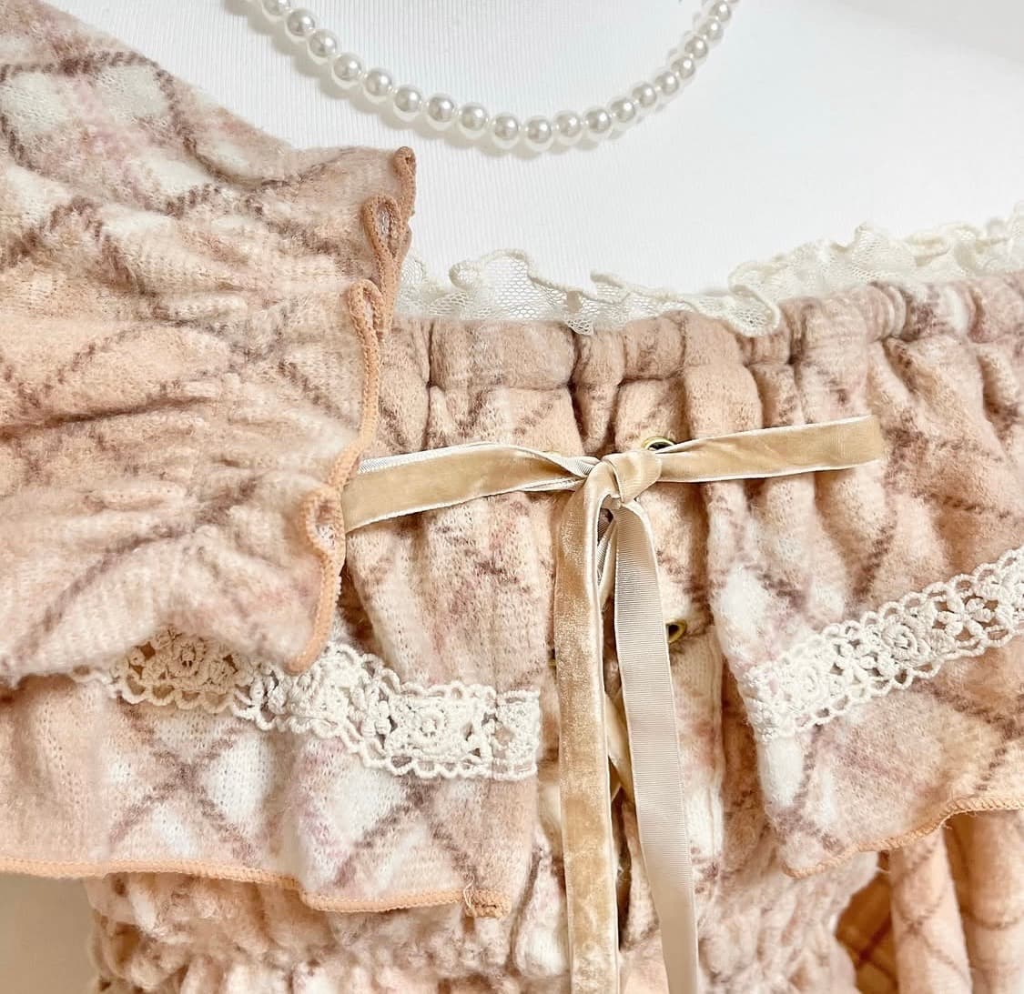 리즈리사 대장 라떼 탑 lizlisa 체크 원피스 상품이미지2