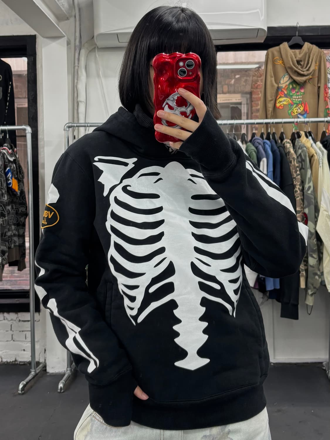 밴슨 레더 본 후드티 상품이미지2