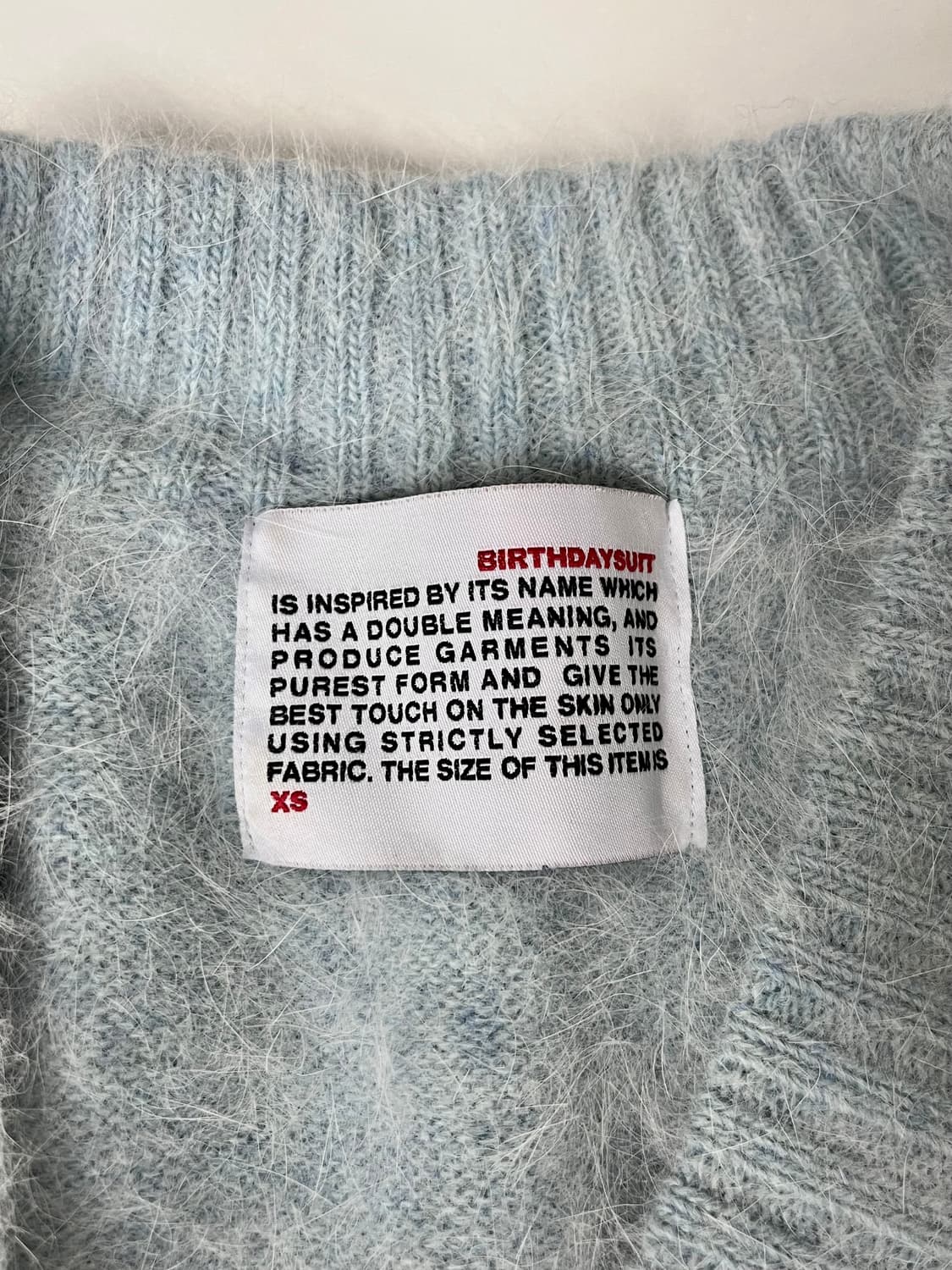 XS) 벌스데이수트 앙고라 가디건 스카이 상품이미지4