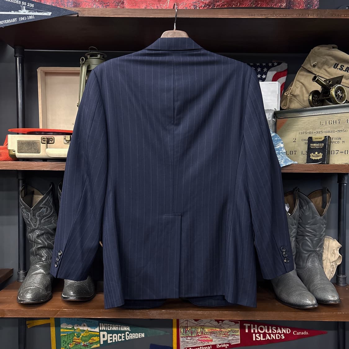 J.PREES 헤링본 스트라이프 쓰리버튼 프레피 울 수트 셋업 N618 상품이미지2