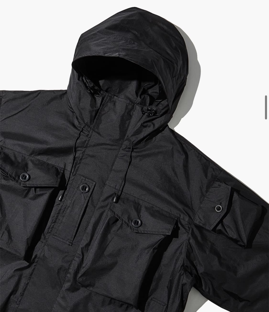 아웃스탠딩 립스탑 3레이어 컴뱃 포켓파카(블랙/올리브) 상품이미지4