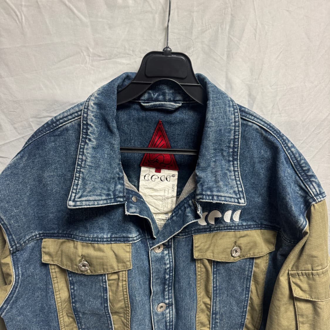 빈티지 데님 자켓 카키 XL 상품이미지2