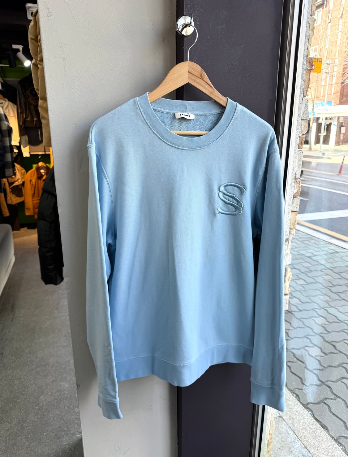 XL/ 산드로 자수로고 22FW 맨투맨 상품이미지2