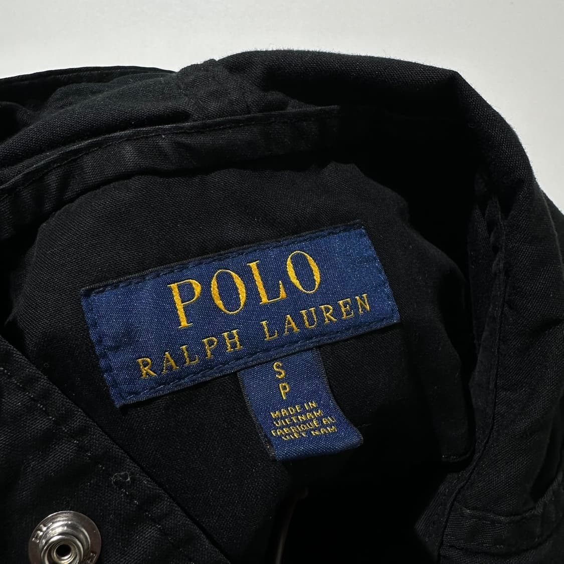 폴로 랄프로렌 코튼 나일론 후드 자켓 블랙 상품이미지5