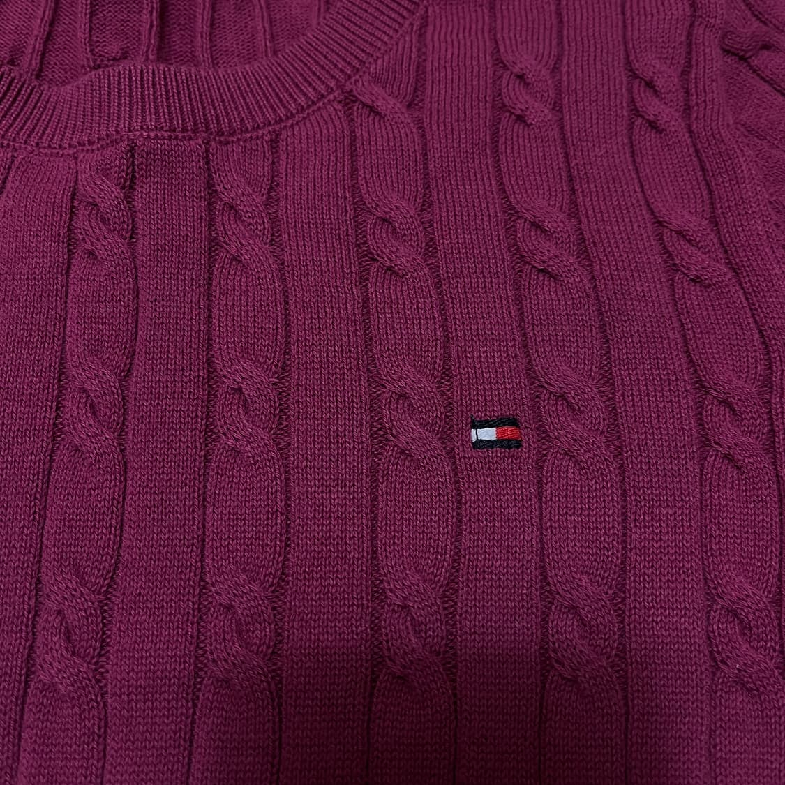 타미힐피거 미니플래그 케이블 크루넥 니트 S/90 상품이미지4