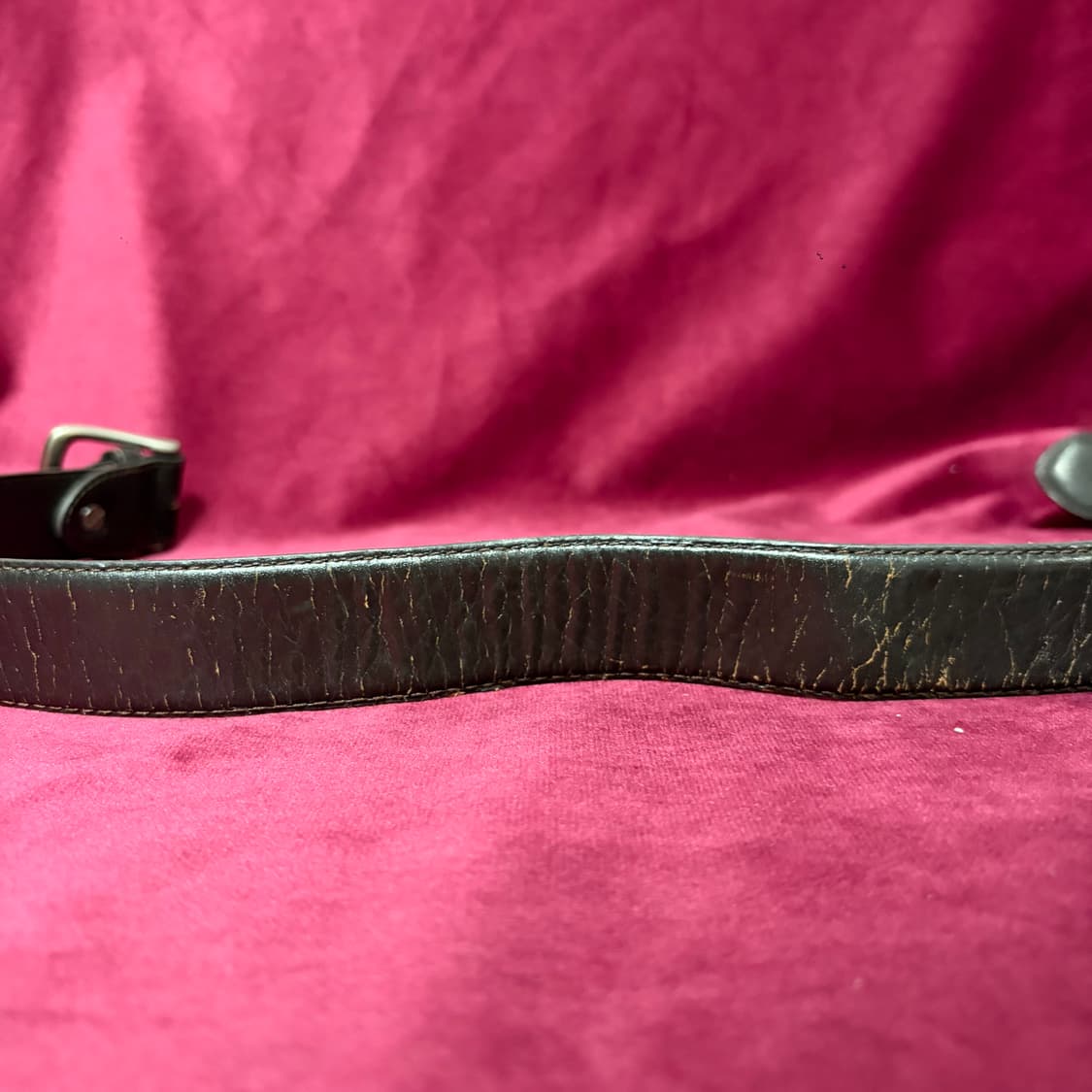 빈티지 리얼 레더 다크 브라운 벨트 상품이미지4