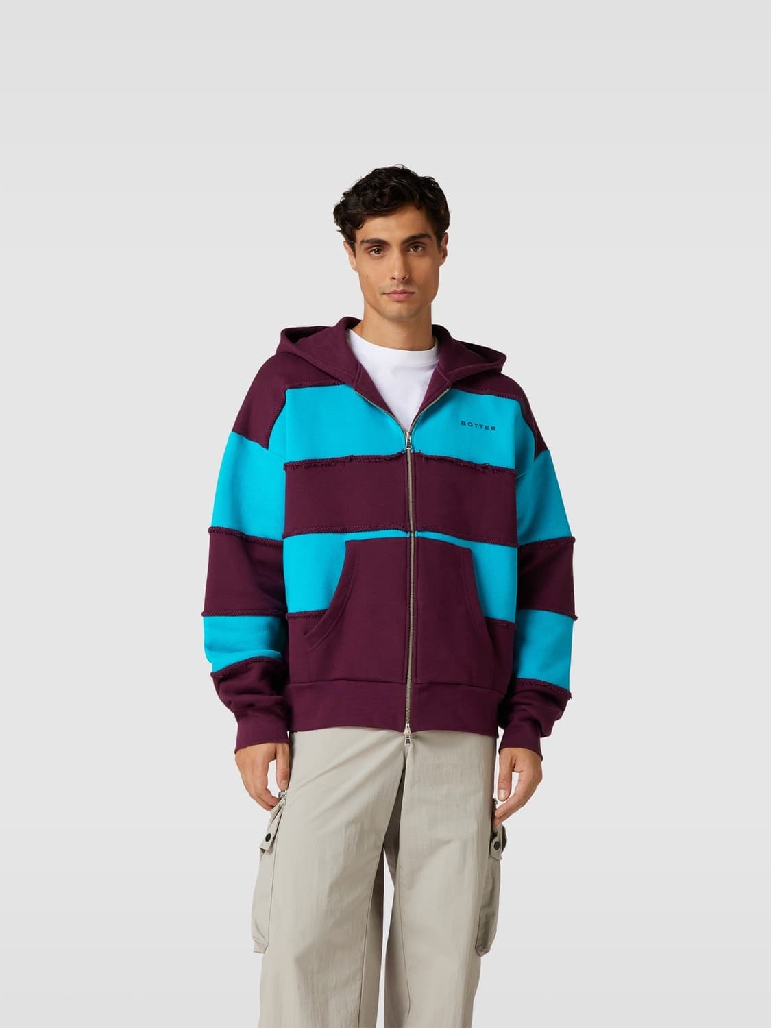 BOTTER 로고 스트라이프 후드 집업 상품이미지2