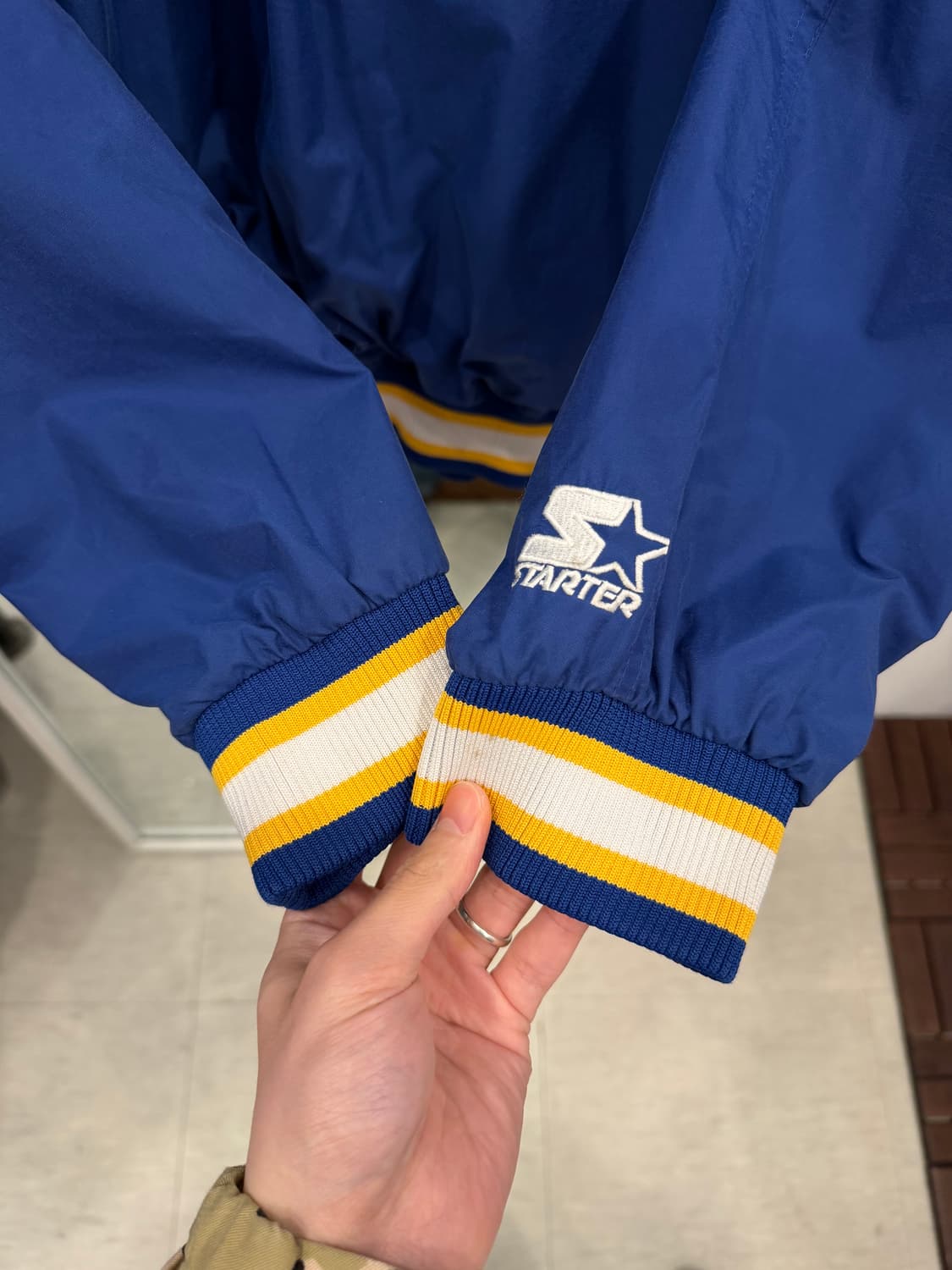 90s Starter 스타터 Pro Line NFL LA램스 나일론 웜업 상품이미지4