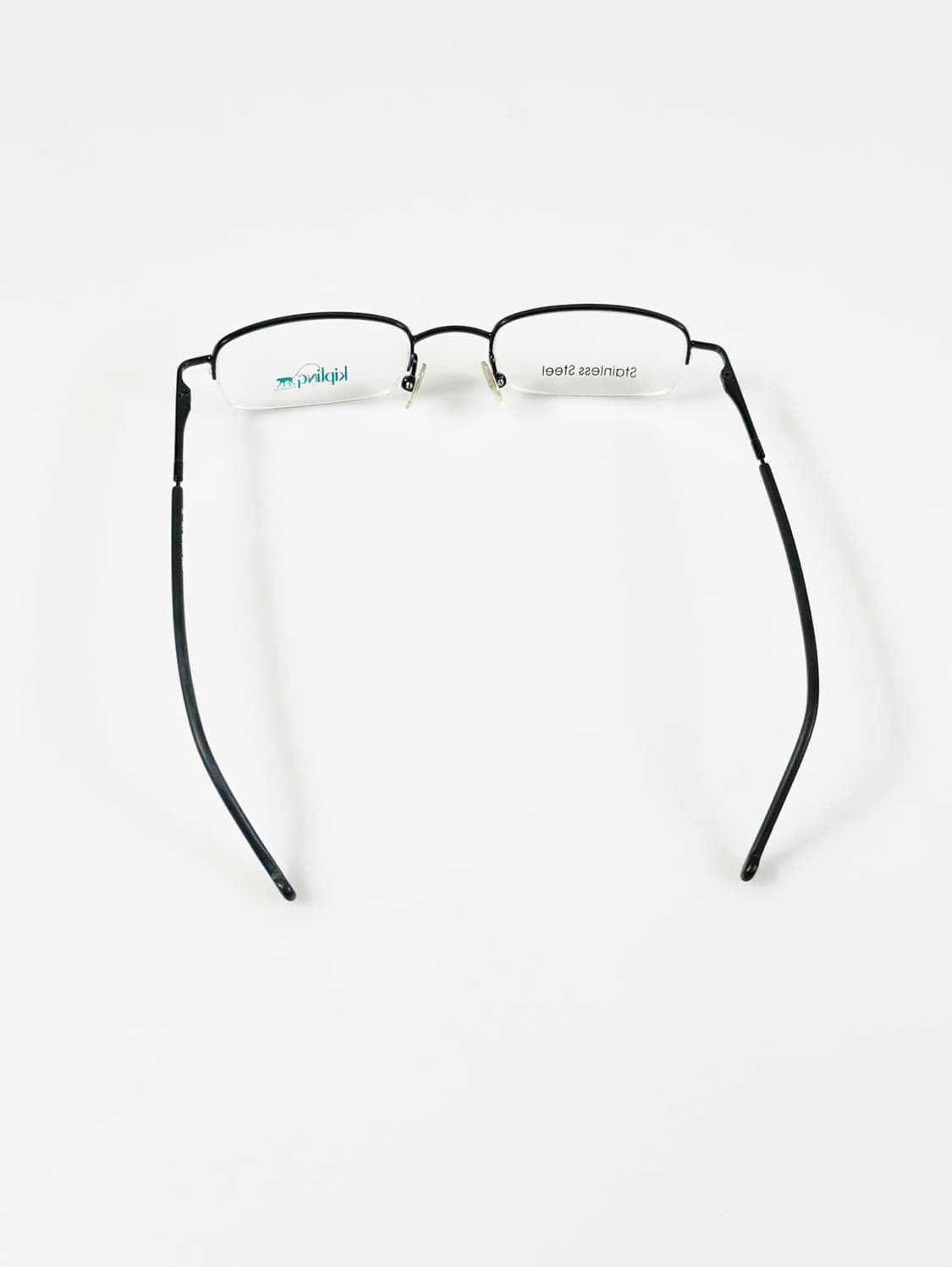 90s KIPLING 블랙 반무테 스퀘어 프레임 빈티지 안경 상품이미지5