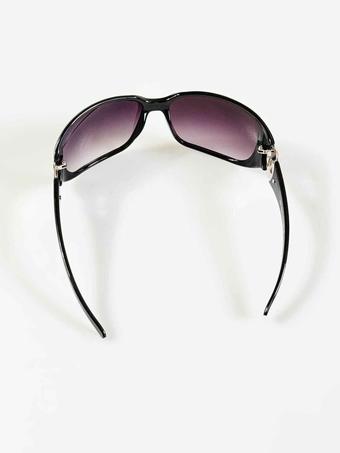 블랙 오버사이즈 볼드 스퀘어 프레임 빈티지 선글라스 표 상품이미지5