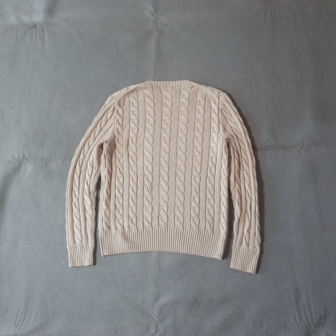 폴로 코튼 케이블 니트 S 베이지 상품이미지4