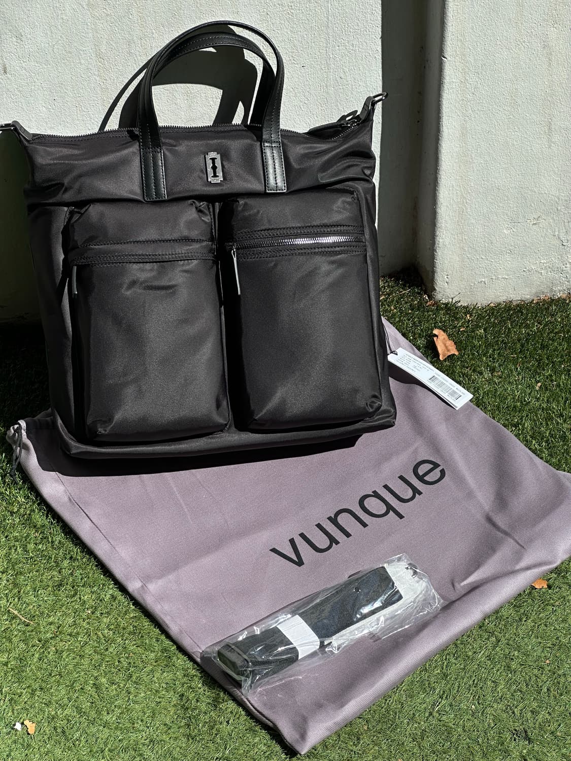 분크 Hey City Pocket Tote M 블랙 새상품 상품이미지8