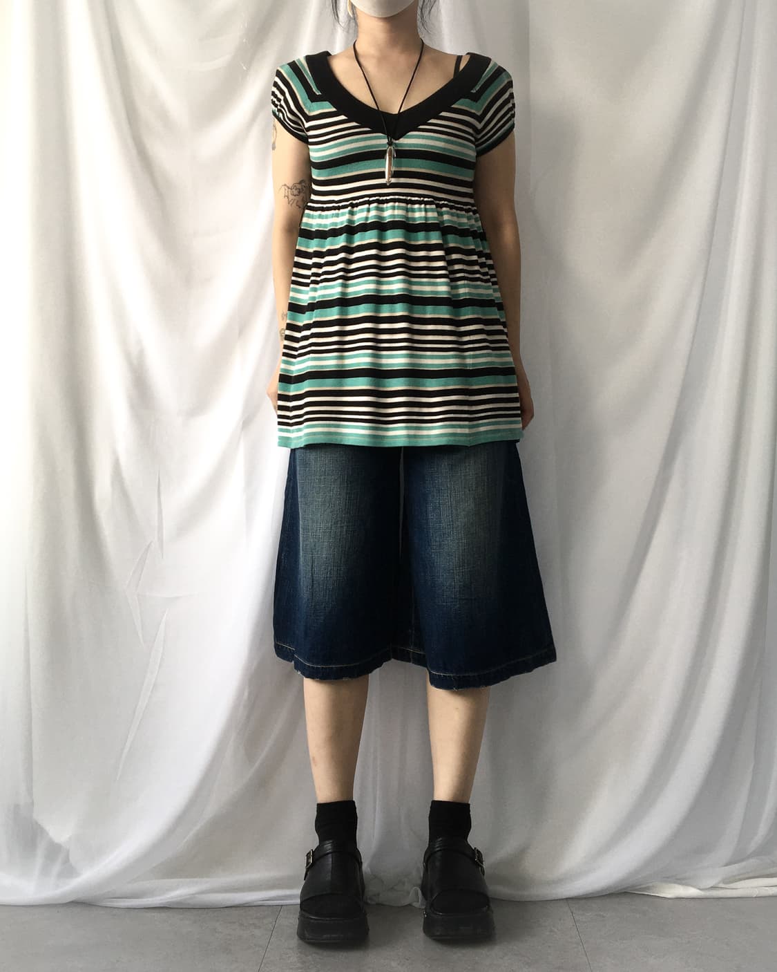 Stripe pattern top 상품이미지4