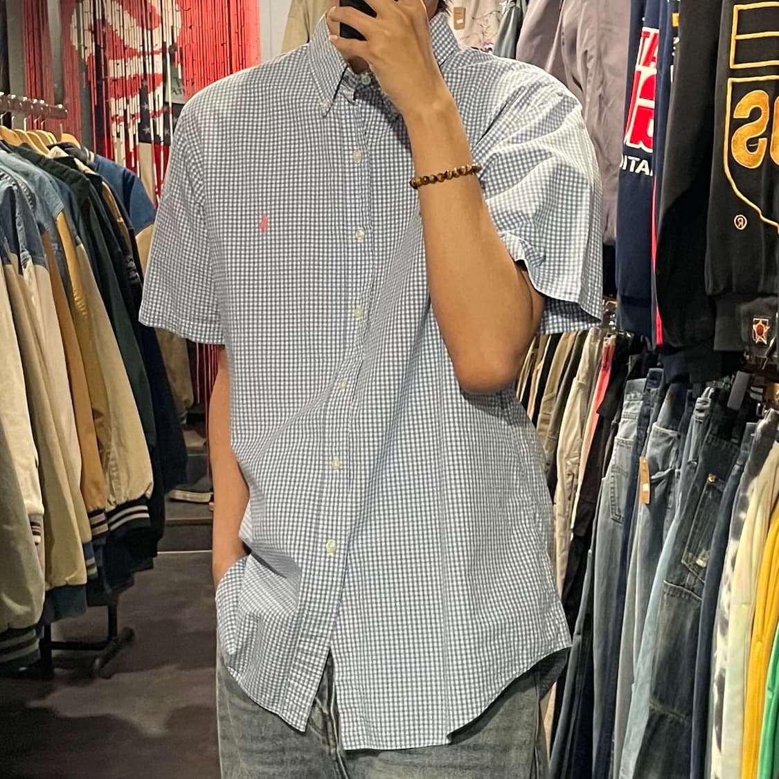 [IM] polo 폴로 체크 블루 반팔셔츠 상품이미지3