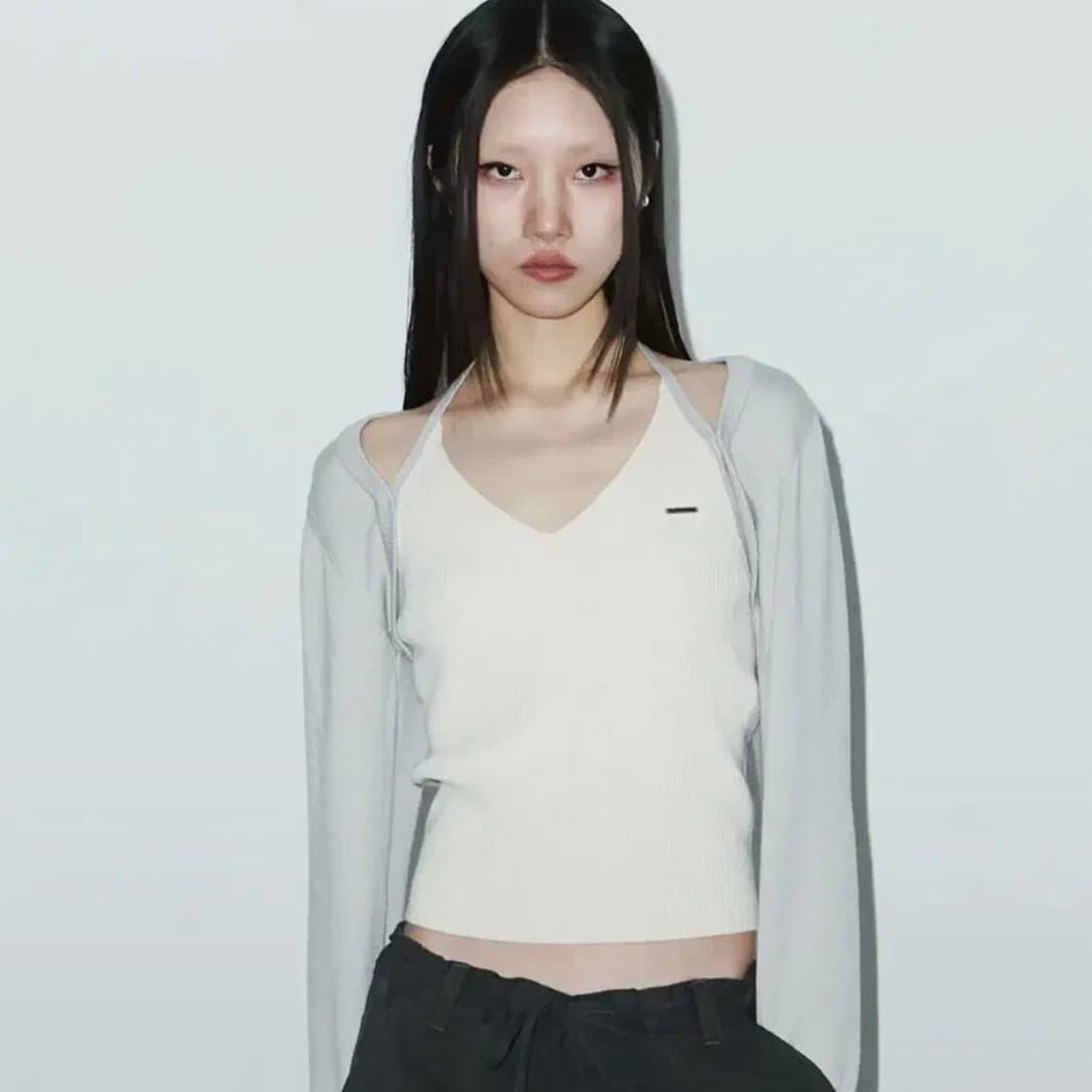 오디너리 홀리데이 볼레로 니트 탑 [IVORY] 상품이미지3