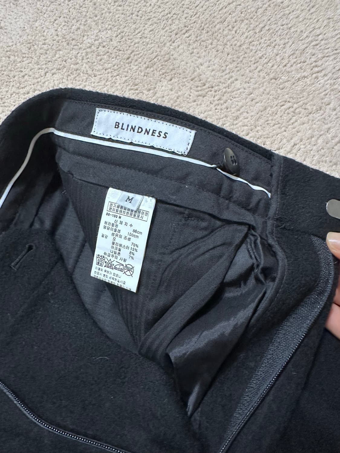 [새상품] 블라인드니스(BLINDNESS) 테일러드 슬랙스 (46사이즈) 상품이미지4