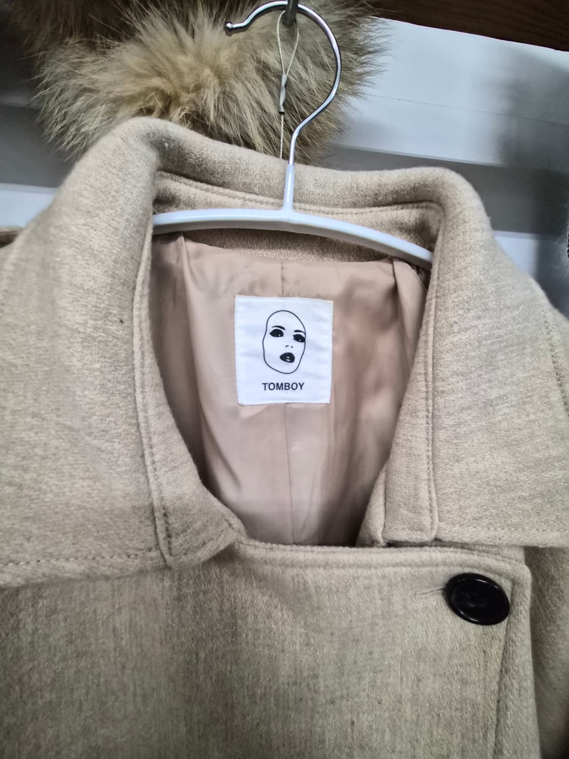 톰보이 백 포인트 오트밀코트 상품이미지2