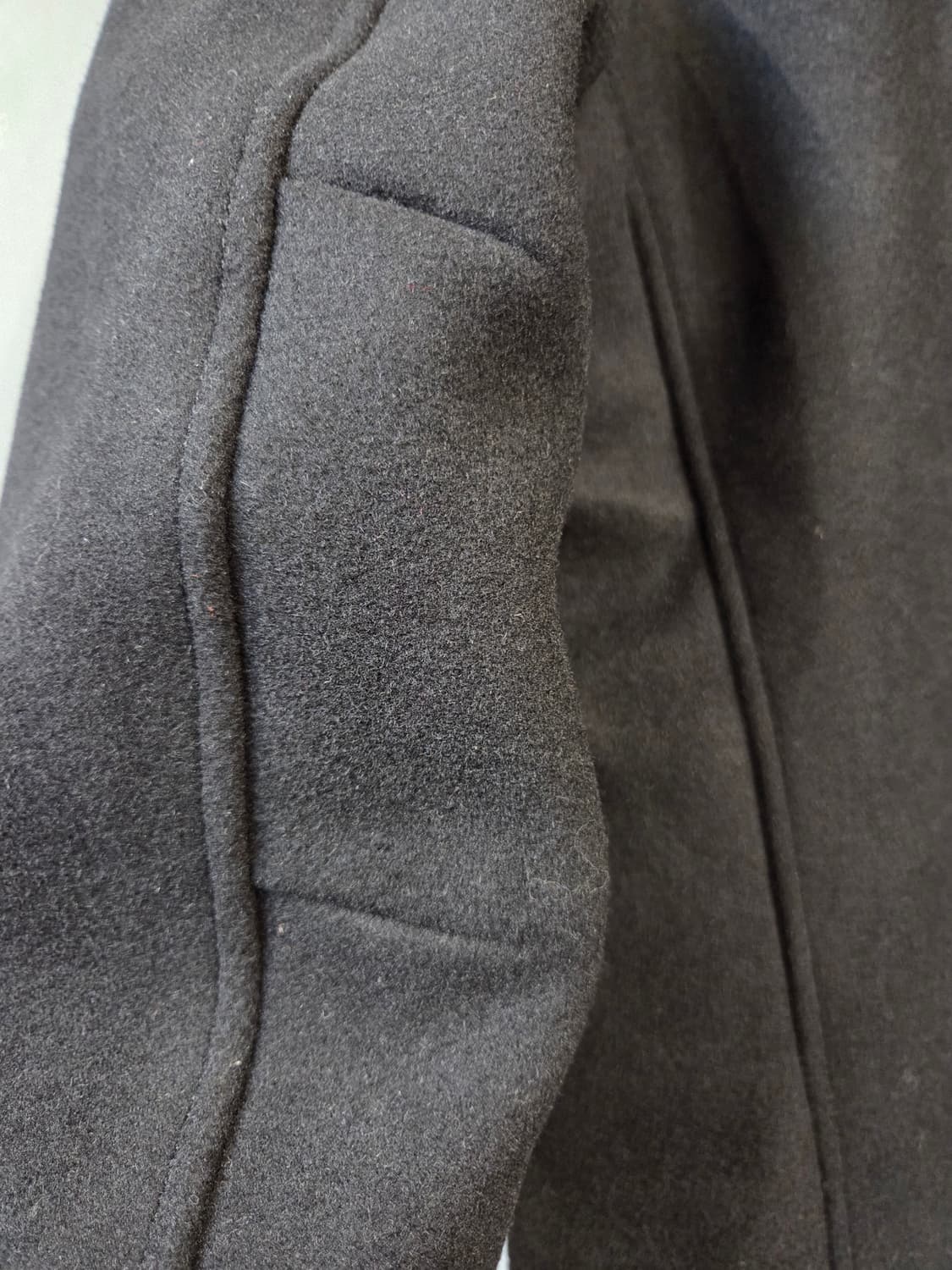 G-SYAR 검정색 하이넥 모직 코트(XS) 상품이미지8