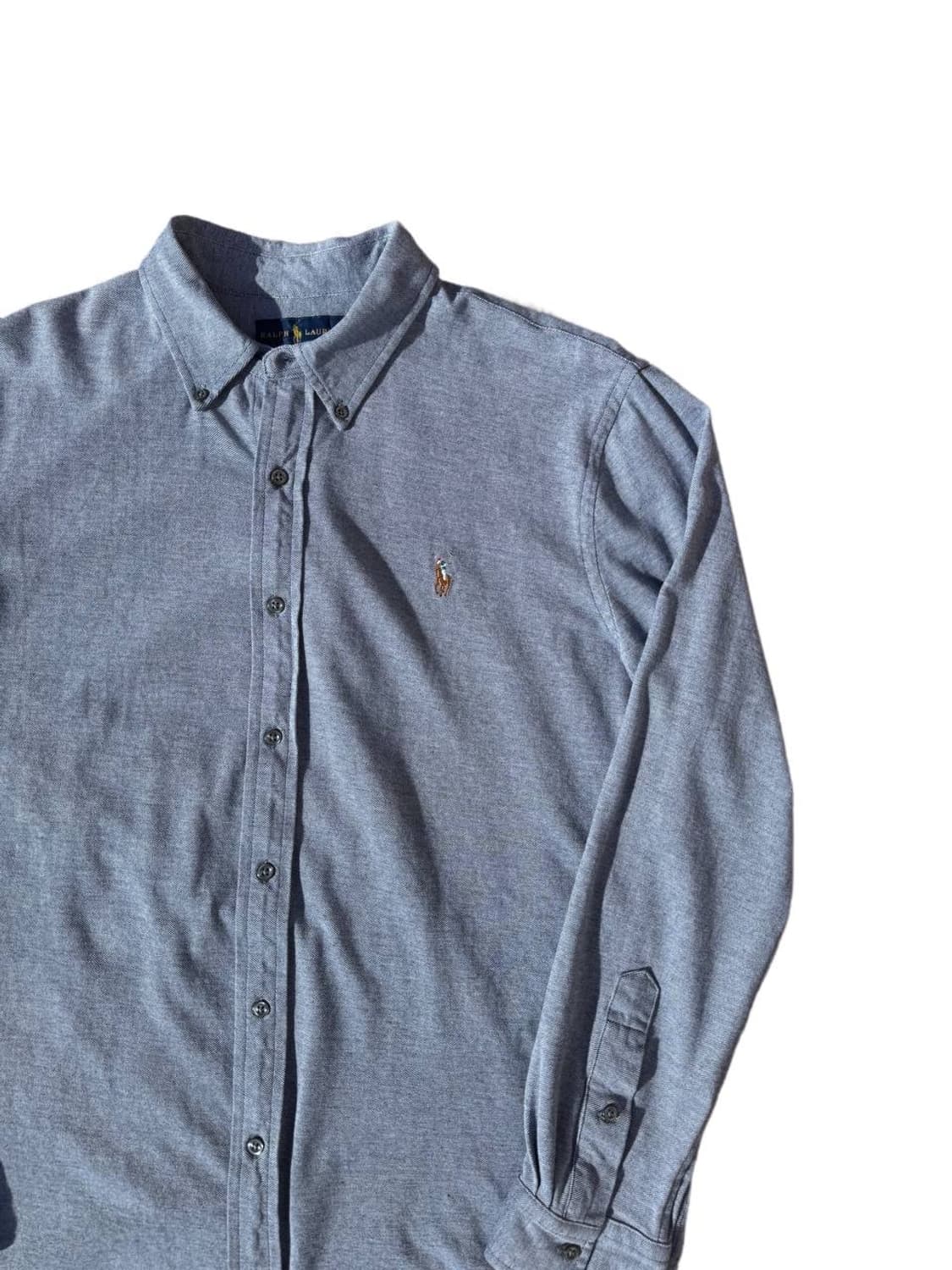 PRL button down cotton knit oxford shirt 상품이미지3